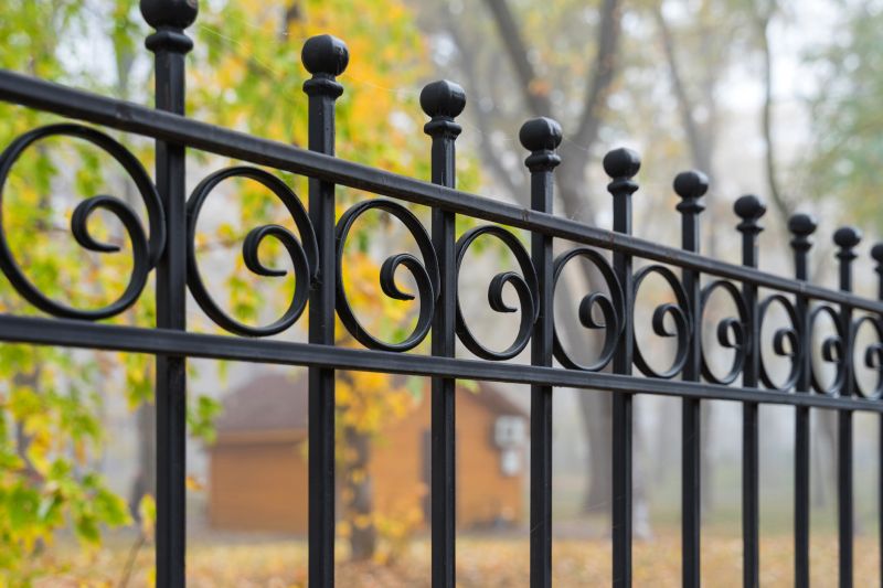 Black Iron Fence Installation detail