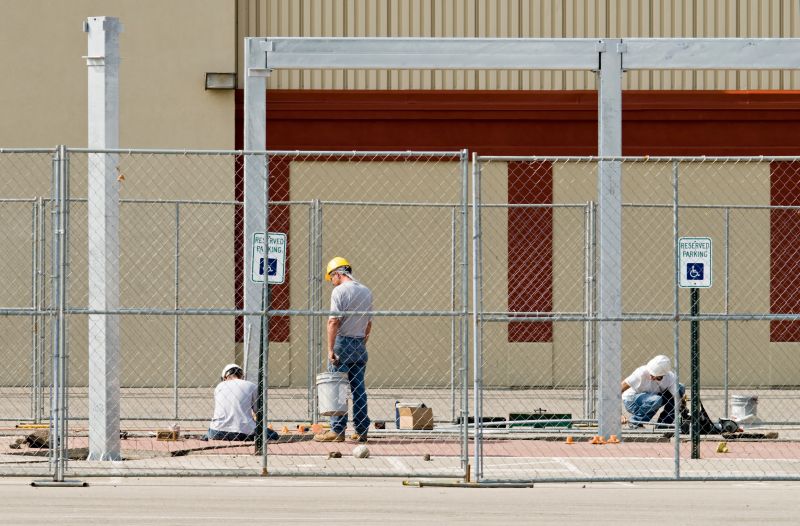 Church Fence Installation detail